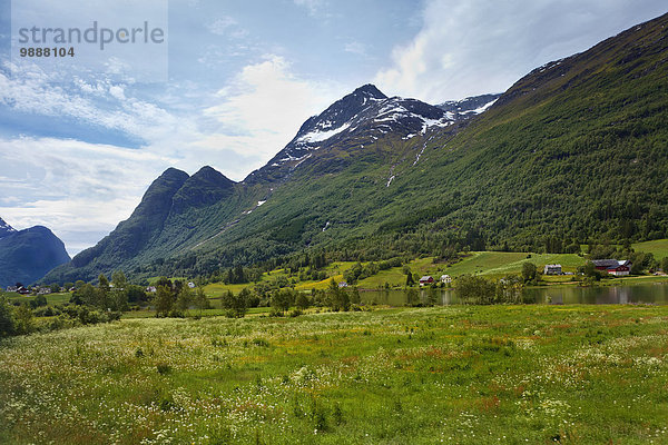 nahe Landschaftlich schön landschaftlich reizvoll Berg Norwegen Fjord Sogn og Fjordane