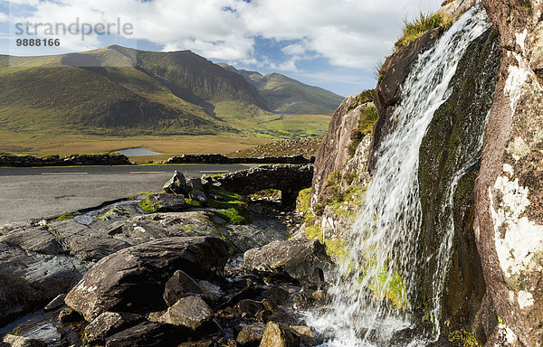 Berg Hintergrund Close-up Wasserfall Kerry County Dingle Irland