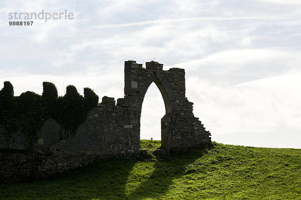 Wand Eingang Silhouette Brücke Clifden County Galway Irland Weg