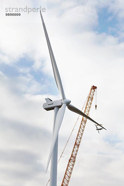 Windkraftanlage im Bau