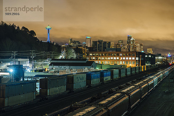 Container in Hafennähe  Seattle  Washington  USA