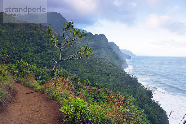 USA  Hawaii  Hanalei  Blick zur Na Pali Küste  Na Pali Coast State Wilderness Park
