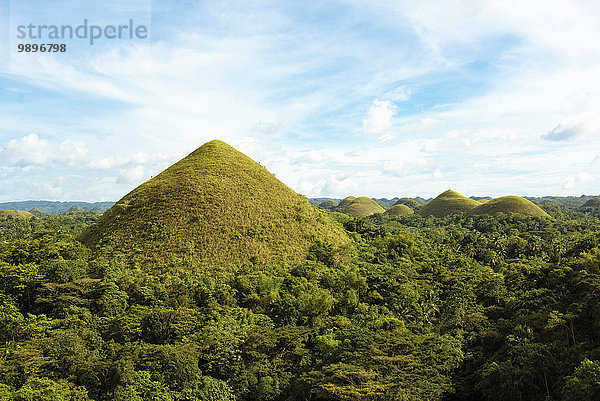 Philippinen  Bohol  Blick auf Chocolate Hills