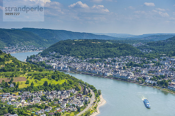 Deutschland  Rheinland-Pfalz  Blick über Boppard und den Rhein