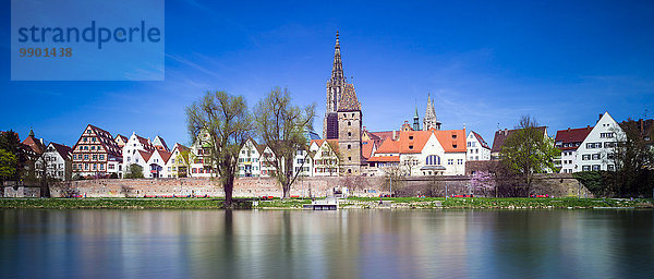Deutschland  Baden-Württemberg  Ulm mit Münster und Metzgerturm an der Donau