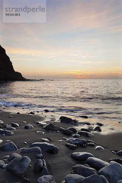 Strand  Playa de Alojera  Alojera  Westküste  La Gomera  Kanarische Inseln  Spanien  Europa