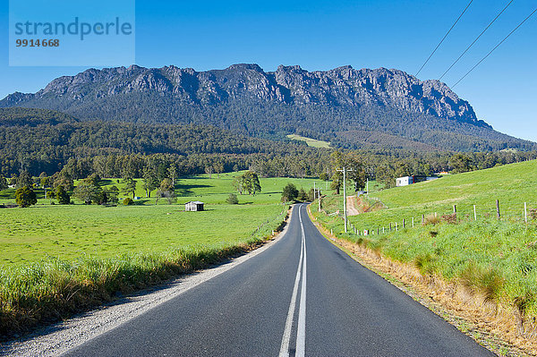 Straße zum Cradle Mountain  Sheffield  Tasmanien  Australien  Ozeanien