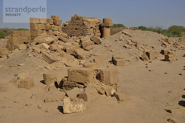 Ruinen der Königsstadt von Meroë  Nubien  Nahr an-Nil  Sudan  Afrika