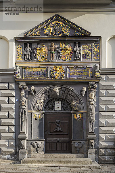 Portal am Rathaus  Renaissance  1576  Gera  Thüringen  Deutschland  Europa