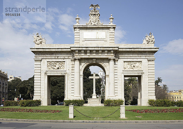 Puerta del Mar  Meerestor  Valencia  Spanien  Europa