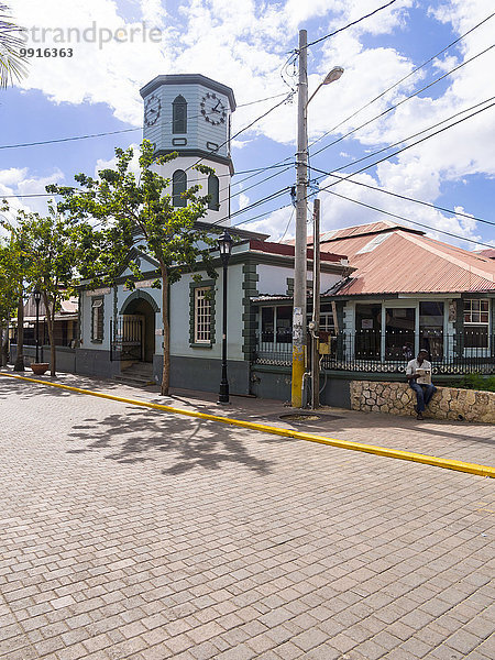 Der historische Water Square in Falmouth  Region Trelawny Parish  Jamaika  Nordamerika