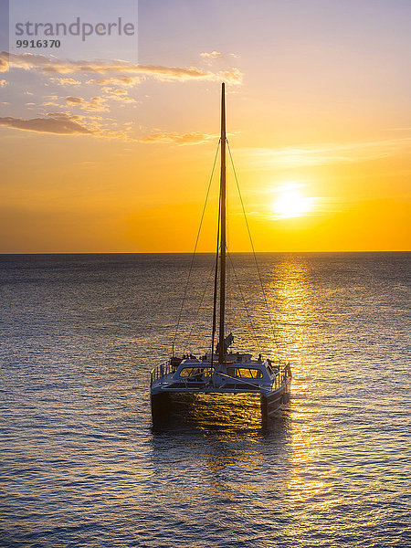 Segelboote  Negril  Region Westmoreland  Jamaika  Nordamerika