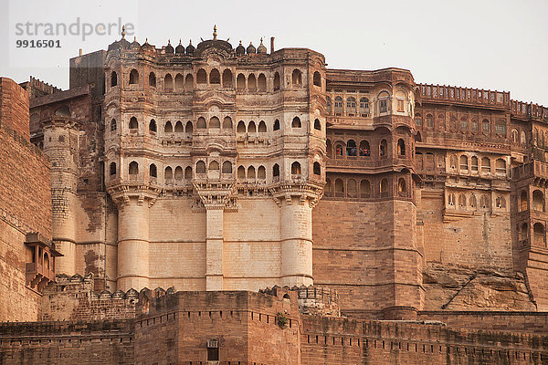 Festungsanlage Meherangarh  Jodhpur  Rajasthan  Indien  Asien