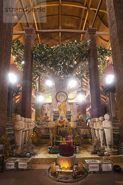 Gebetshalle des Prasat Vihear Suor  Kandal Province  Phnom Penh  Kambodscha  Asien