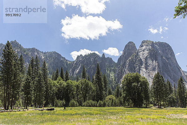 Berge im Yosemite Valley  Yosemite-Nationalpark  Kalifornien  USA  Nordamerika