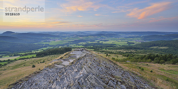 Berg hoch oben Abenddämmerung Deutschland Hessen