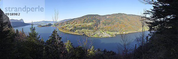 Tag Landschaft See Herbst Sonnenlicht Stille Österreich