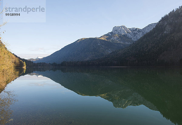 Berg Landschaft See Spiegelung Herbst Österreich