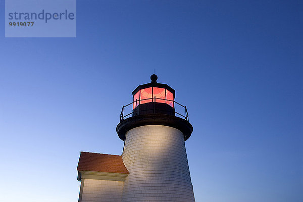 Fischereihafen Fischerhafen Vereinigte Staaten von Amerika USA Eingang Leuchtturm zeigen Massachusetts Nantucket