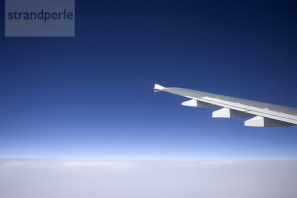 Wolke über fliegen fliegt fliegend Flug Flüge Close-up Flugzeug Luftfahrzeug