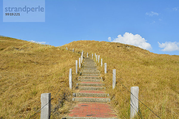 Stufe Sommer Aussichtspunkt Düne Deutschland Niedersachsen Norderney Nordsee