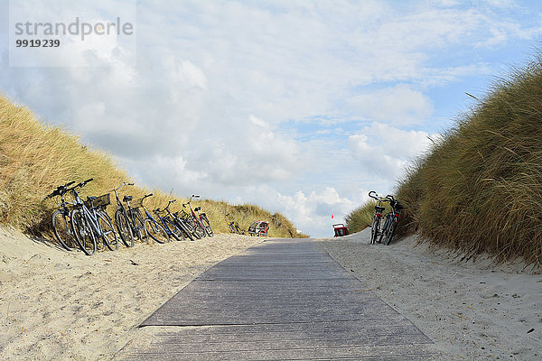 Strand Sommer Weg Fahrrad Rad Deutschland Niedersachsen Norderney Nordsee