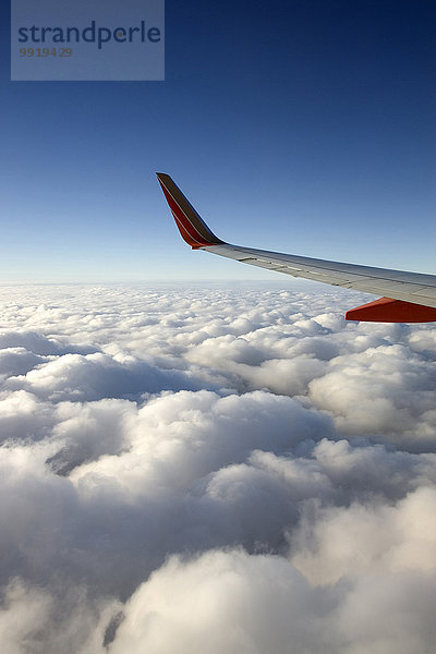 fliegen fliegt fliegend Flug Flüge Fenster Wolke über Süden Ansicht Flugzeug Flugreise