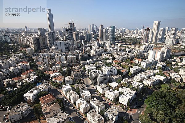 Luftaufnahme von Moshe Aviv Tower  Ramat Gan  Tel Aviv  Israel