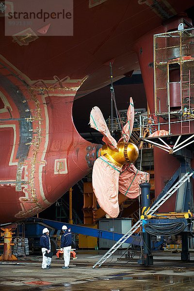Detail des Schiffes auf der Werft  GoSeong-gun  Südkorea