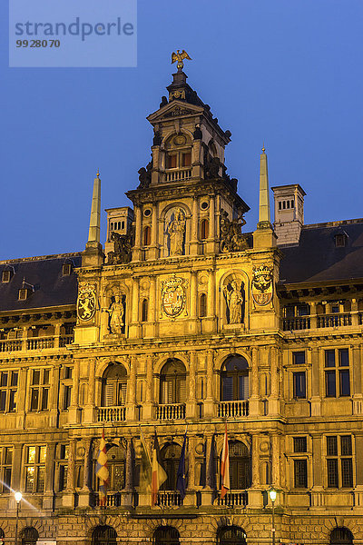 Sonnenaufgang Halle Großstadt Ansicht Antwerpen