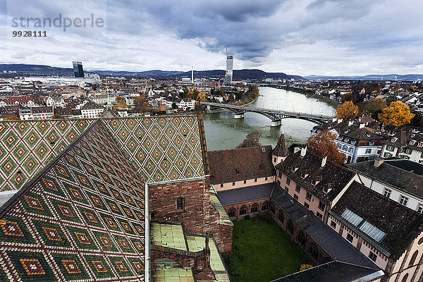 Dach Fluss Basel Klosterkirche