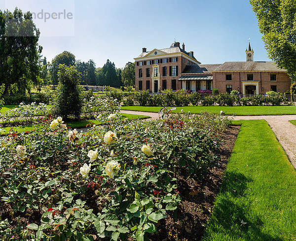 Europa Blume Palast Schloß Schlösser Sommer Garten Rose Niederlande