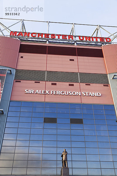 Großstadt Statue Stadion England Football Manchester alt