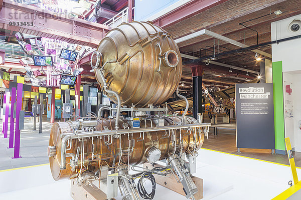 Geschwindigkeit flirten Industrie Maschine Großstadt Museum Loch England Manchester Wissenschaft