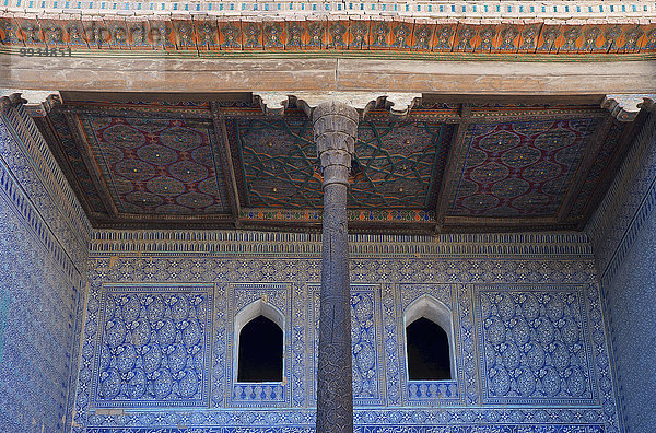 bauen Tag Gebäude niemand Architektur Ostasien Dekoration innerhalb Fliesenboden Asien Zentralasien Mosaik Seidenstraße Usbekistan