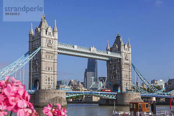 Skyline Skylines London Hauptstadt Großstadt Brücke Turm England