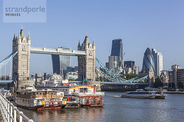 Skyline Skylines London Hauptstadt Großstadt Brücke Turm England