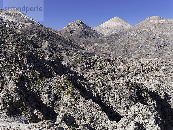 Felsbrocken Landschaftlich schön landschaftlich reizvoll Europa Berg Felsen Landschaft Steilküste Insel Chania Kreta Griechenland Karst Kalkstein