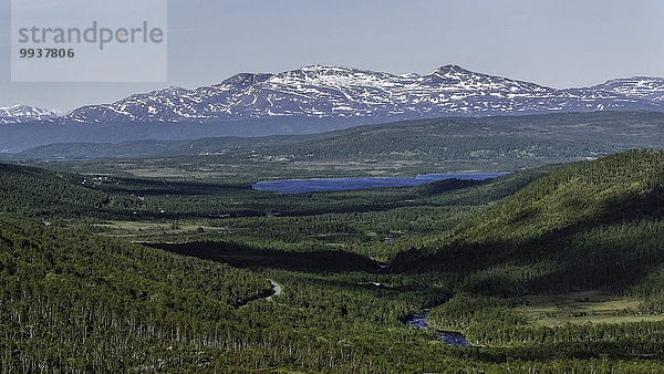 Gebirge Landschaftlich schön landschaftlich reizvoll Europa Berg Landschaft Wald See Natur fließen Fluss Holz Norwegen Gebirgszug Skandinavien Troms
