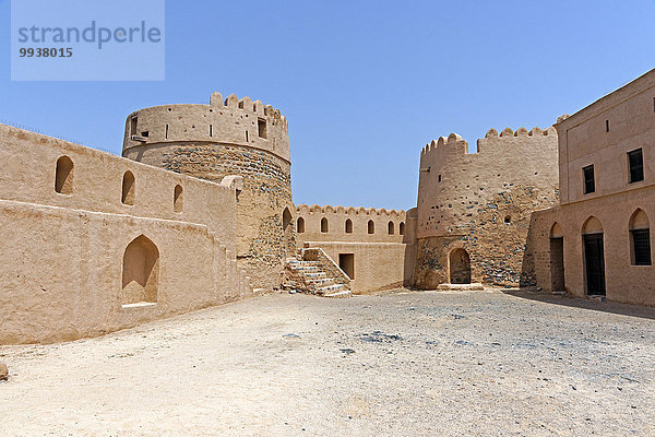 Sehenswürdigkeit bauen Vereinigte Arabische Emirate VAE Wand Tradition Palast Schloß Schlösser Gebäude Architektur Geschichte Turm Naher Osten Fudschaira Fujairah Tourismus