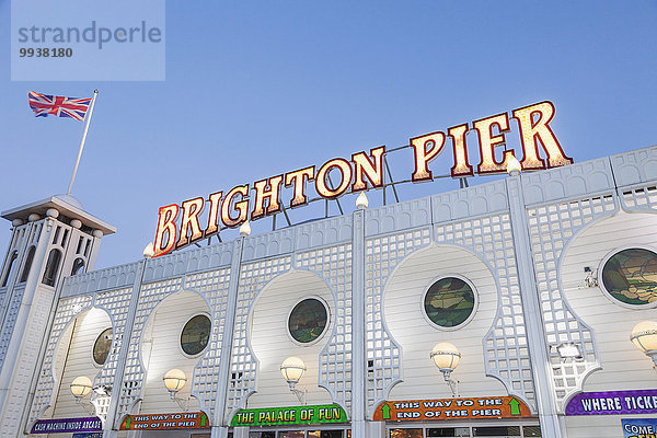 Fröhlichkeit Eingang Arkade Brighton Brighton Pier East Sussex England