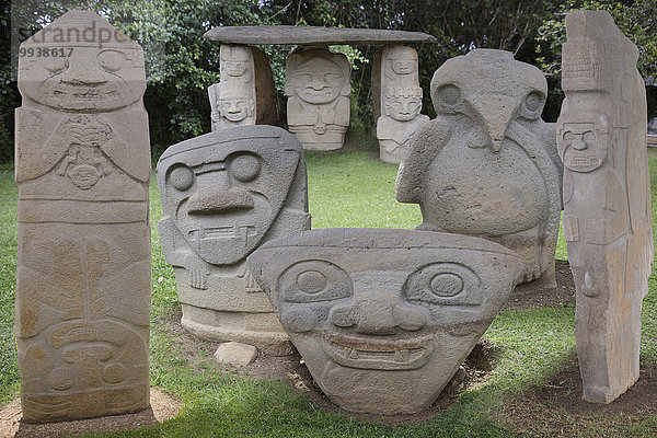 Archäologie Statue Indianer lateinamerikanisch Kolumbien Südamerika