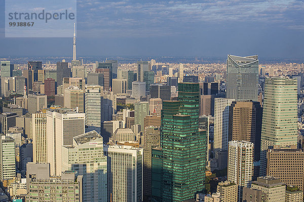 Panorama Skyline Skylines Landschaft niemand Reise Großstadt Tokyo Hauptstadt Architektur Turm bunt Hochhaus Mittelpunkt Tourismus Asien Innenstadt Japan Metropole