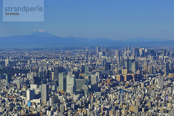 Panorama Skyline Skylines niemand Reise Großstadt Tokyo Hauptstadt Architektur Tourismus Akihabara Fuji Fernsehantenne Asien Japan Kanto Metropole