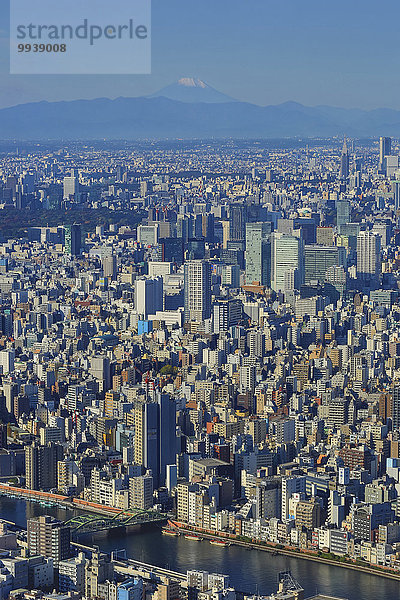 Panorama Skyline Skylines niemand Reise Großstadt Tokyo Hauptstadt Architektur Tourismus Akihabara Fuji Fernsehantenne Asien Japan Kanto Metropole