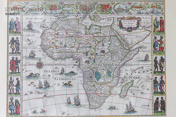 Landkarte Karte Afrika Jahrhundert