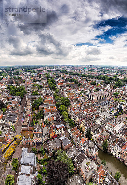 Europa Sommer Großstadt Ansicht Niederlande Luftbild Fernsehantenne Utrecht