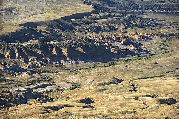 Vereinigte Staaten von Amerika USA Berg Amerika Landschaft Wüste Steppe Luftbild Wyoming