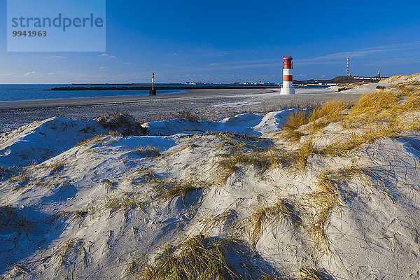 Europa Strand Himmel Küste Meer Natur Leuchtturm Insel blau Düne Sonnenlicht Sandstrand Deutschland Helgoland Nordsee