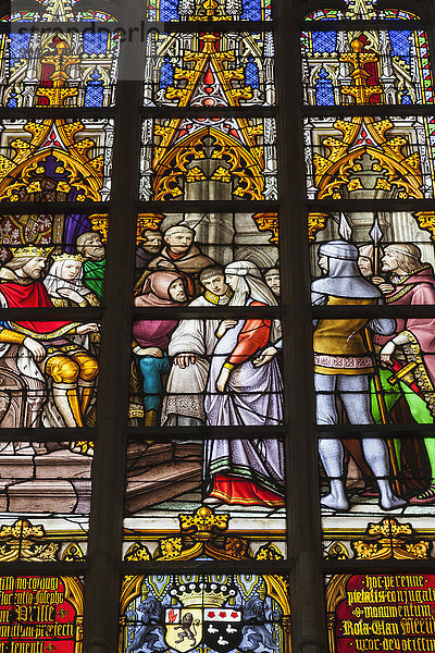 Brüssel Hautpstadt Kathedrale Belgien Kirchenfenster